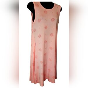 [Style & Co.] Soft Peach Sunburst FLIP FLOP Sleeveless Pull Over Women Med